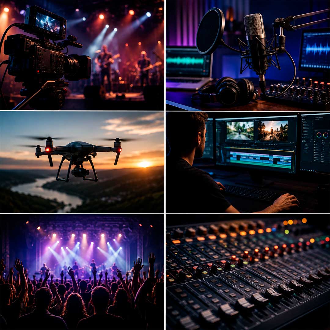 produções audiovisuais, produção de vídeo